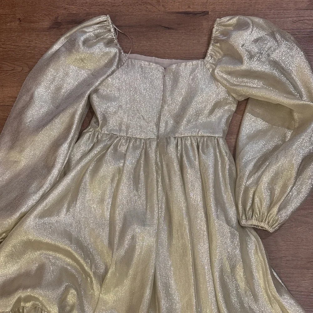 Aura Gold Shimmer Maxi Dress - Picture 6 of 6